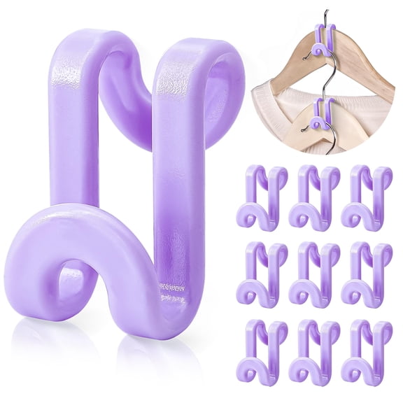 Clothes Hanger Connectors - 60 Pcs Multi-Level Cascading Hooks, Heavy Duty Plastic Mini Hooks for Space Saver Closet Organizer