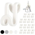thumbnail image 1 of Clothes Hanger Connectors - 60 Pcs Multi-Level Cascading Hooks, Heavy Duty Plastic Mini Hooks for Space Saver Closet Organizer, 1 of 9