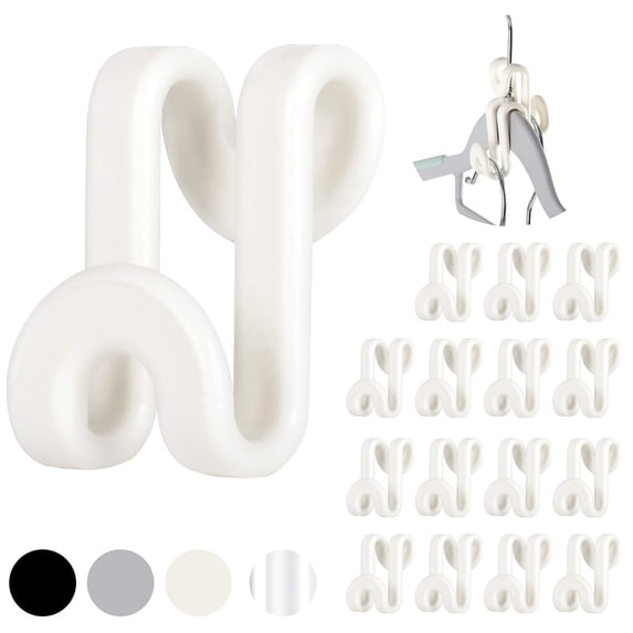 Clothes Hanger Connectors - 60 Pcs Multi-Level Cascading Hooks, Heavy Duty Plastic Mini Hooks for Space Saver Closet Organizer