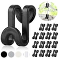 thumbnail image 1 of Clothes Hanger Connectors - 60 Pcs Multi-Level Cascading Hooks, Heavy Duty Plastic Mini Hooks for Space Saver Closet Organizer, 1 of 9