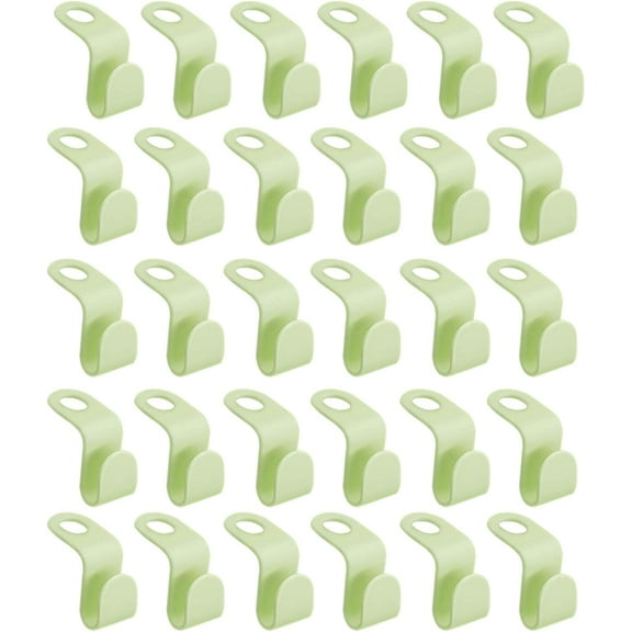Clothes Hanger Extenders 30Pcs Great Simple Installation Cascading Outfit Clothes Hanger Connector Hooks Green