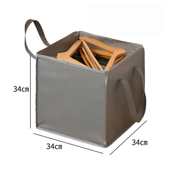 Clothes Hanger Organizer Bag-Rigid, Hanger Storage Containers with Lid, Large Hanger Holder Separate Triangle Hanger Caddy Organizer Box for Closet Tidier Laundry Rooms Wardrobe Drying Rack