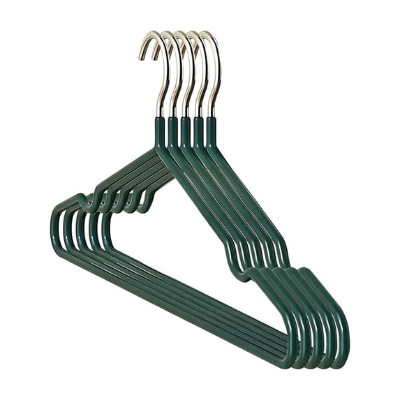 Clothes Hanger Set, Heavy Duty Non Slip Hangers with Manganese Steel Core, Space Saving Metal Hangers for Shirts, Coats, Trousers, and Dresses, 5 Pcs