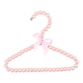 thumbnail image 1 of Clothes Hanger With Bow, Decorative Pearl Rack For Home Wardrobe, Elegant Clothing Organizer (Pink), 1 of 9