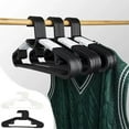 thumbnail image 1 of Clothes Hangers 10 Pack Plastic Drying Racks, Non-slip Multifunctional Hanging Racks with Extra Hooks for Space Saving, Ideal for Closets Drying Rods and Small Laundry Organization, 1 of 8