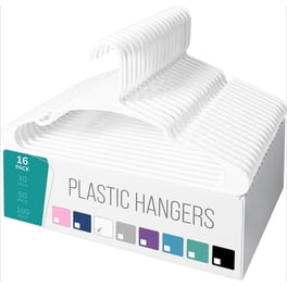 Made In USA Strong Plastic Clothes Hangers Bulk, 20 30 50 100 Pack Available Laundry Clothes Hanger Coat Hangers Plastic Heavy Duty Plastic Hanger For Closet And Clothing Hangars 30pk White