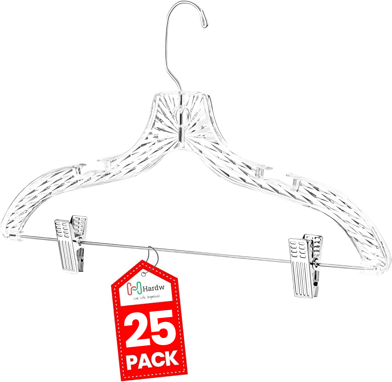 crystal cut dress hangers Amazon.com: Quality Clear Plastic Skirt Hangers