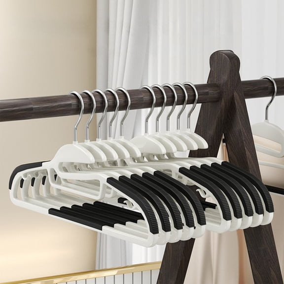 Clothes Hangers, Dress and Shirt Storage, Plastic Material, Sturdy Daily Use Build, for Space Optimization in Small Closets, Black