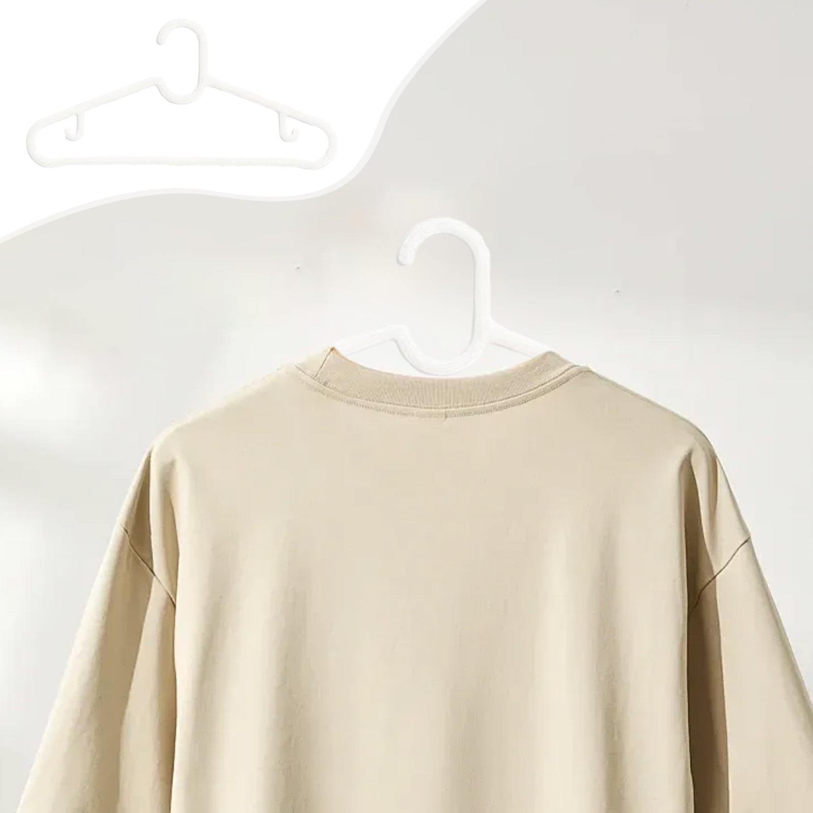 Clothes Hangers Plastic 10 Pack - White Plastic Hangers - Makes The ...