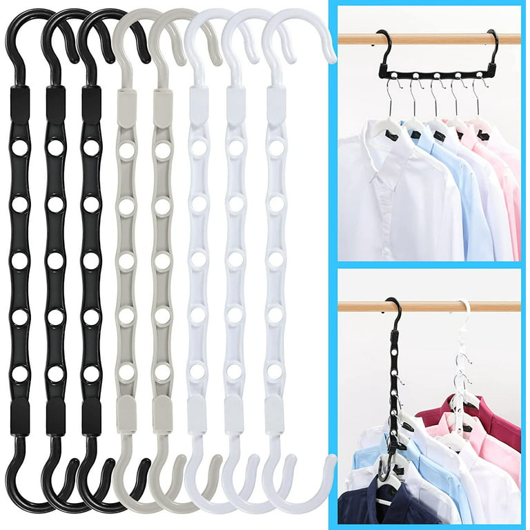 Clothes Hangers Space Saving Cascading Plastic Hanger Organizer Magic  Hangers Closet Space Saver, 8 Pack 