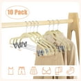 Clothes Hangers with Clips, 10 Packs SpaceSaving Pants Hangers with