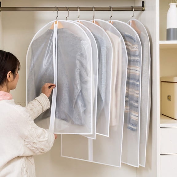 Clothes Hanging Garment Dress Clothes Suit Coat Dust Cover Storage Bag Pouch Case Organizer Bag