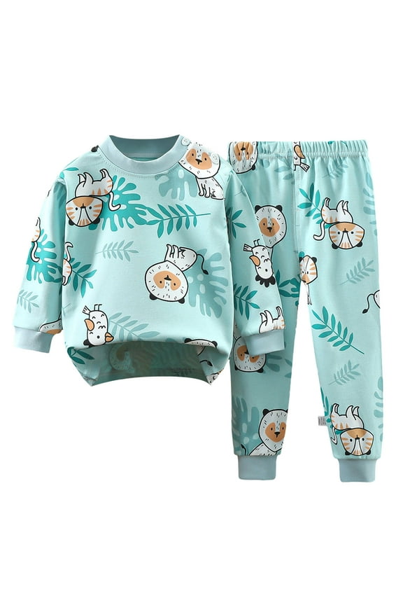 Clothes Kids Girls Outfits Toddler Boys Outfits Set Kids Long Sleeve T-Shirt & Pants Cute Print Clothing Sets