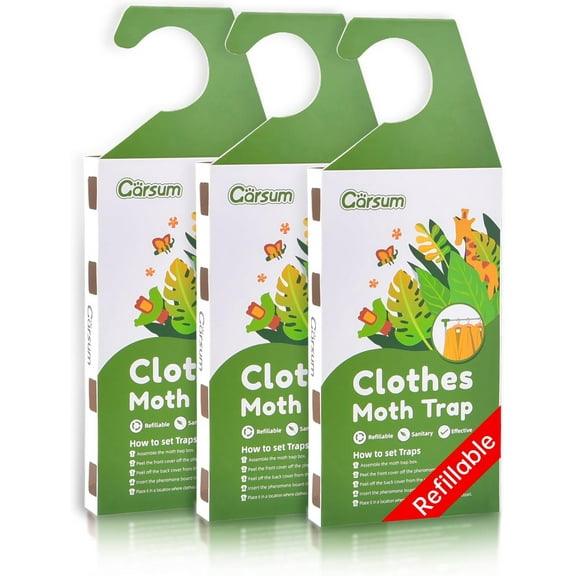 Clothes Moth Trap,Moth Traps for Clothes, Refillable 6 Packs Clothing Traps for House,Closets,Carpet
