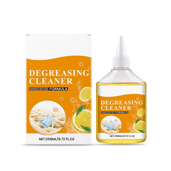 Clothes Oil Stain Cleaner, 8.72 fl oz Stubborn Grease Stain Remover, Mild Clothing Detergent Spot Cleaner, Fast Acting Oil & Food Stain Removal Solution for Daily Fabrics and Garments