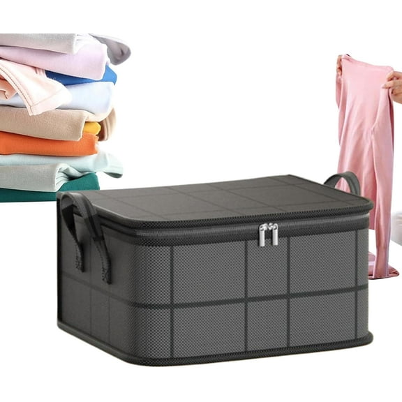 Clothes Organizer,Storage Bags,Moving Bags,Non-Woven Fabric Large Storage Bins With Lids,Stackable Storage Bag Storage Box,With Handle Zipper Moisture-Proof Clothes Storage for Bedding