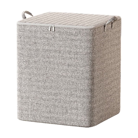 Clothes Organizers and Storage Fabric Closet Bins Fabric Containers Storage Basket Cube Storage Organizer Wardrobe Organizer with Handles Space-Saving Clothes Storage Drawer Organizer Grey (150L)