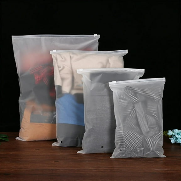 Clothes Packaging Bags, Plastic Zip Packing Bags, Reusable Zip Clothing Storage Bag, for Clothes Shipping Shoes Cosmetics Travel Essentials, 20Pcs 5 Size