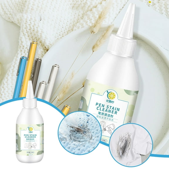 Clothes Pen Stain Remover,Ballpoint Pen Ink Cleaner Marker,Fast Ink Removal Without Residue,Gentle on Fabrics,Safe Plant Formula,Removes Stains from Shirts,Towels,Curtains,Cotton and Linen-Free Size