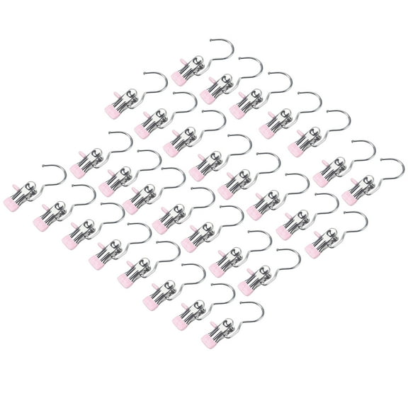 Clothes Pins 30-Pack Laundry Hook Hangers Clothes Hanger Clips for Closet Organizer Socks Towels Clips Heavy Duty Clothespins Bulk Clothes Hanger Clips for Wardrobe Travel Pants Socks Handbag (30)