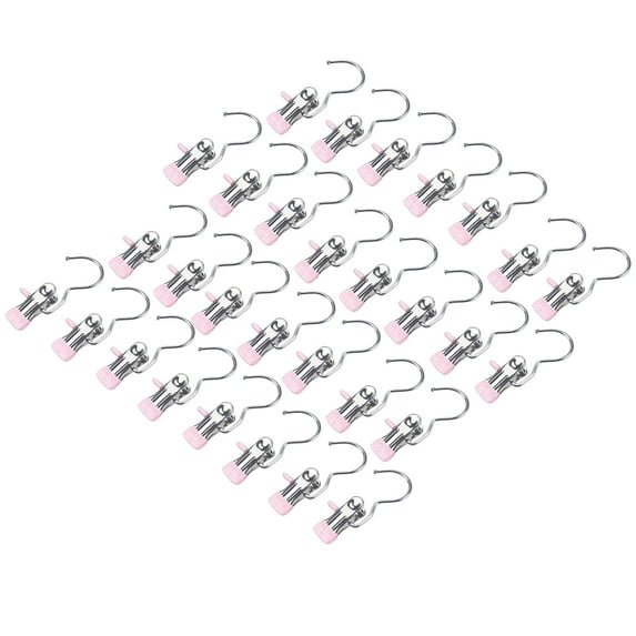 Clothes Pins 30-Pack Laundry Hook Hangers Clothes Hanger Clips for Closet Organizer Socks Towels Clips Heavy Duty Clothespins Bulk Clothes Hanger Clips for Wardrobe Travel Pants Socks Handbag (30)