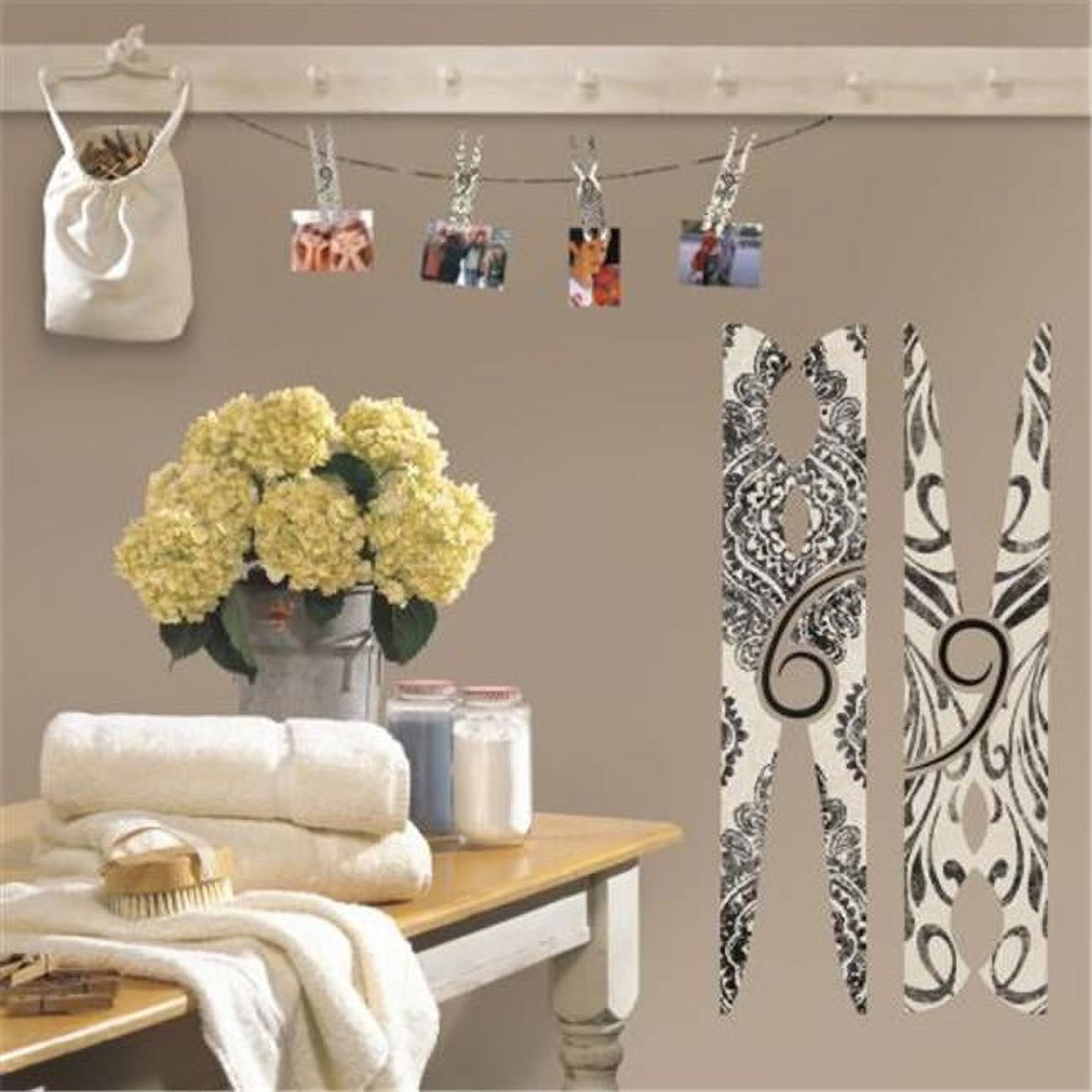 Clothes Pins Giant Wall Decal - Walmart.com