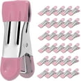 thumbnail image 1 of Clothes Pins Heavy Duty 30 Pack, 2.17 Inch Metal Chip Clips, Clothespins for Photo Drying Clothesline Laundry Sock, Bag Clips for Food Kitchen Stainless Steel with Rubber, 6 Colors, 1 of 10