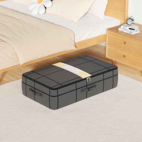 Clothes Quilt Storage Box for Closet - Large Capacity Organizing Storage Moving Packing Bag for Travel, Home Organization - Nonwoven Fabric Luggage Container for Bedding, Sweaters, Down Jackets