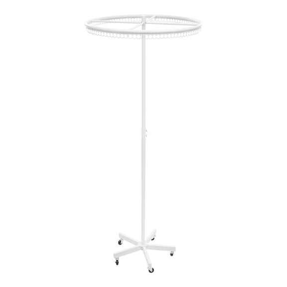 Clothes Rack, 360 Rotating Height Adjustable Garment Rack, Floating Shelf Hanging Display Stand 45.7-74.8 Inches for Retail Store, Boutique