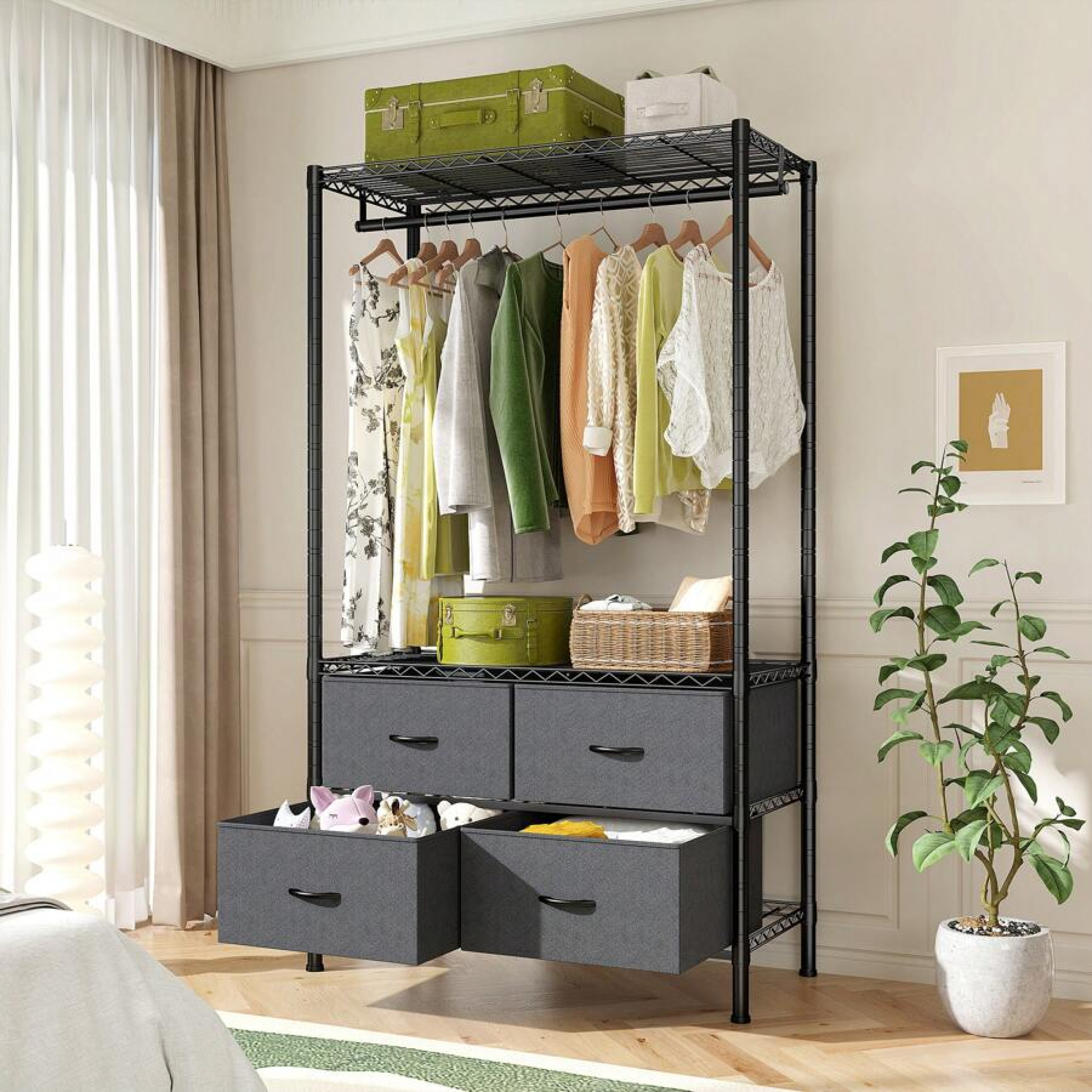 Clothes Rack, 450LBS Clothing Racks For Hanging Clothes, Heavy Duty ...