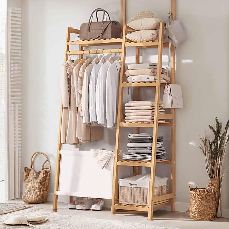 Clothes Rack with 5 Shelves & Storage Bags - 32