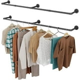 Clothes Rack, 65.7" Industrial Pipe Clothing Rack 2 Pack for Clothes