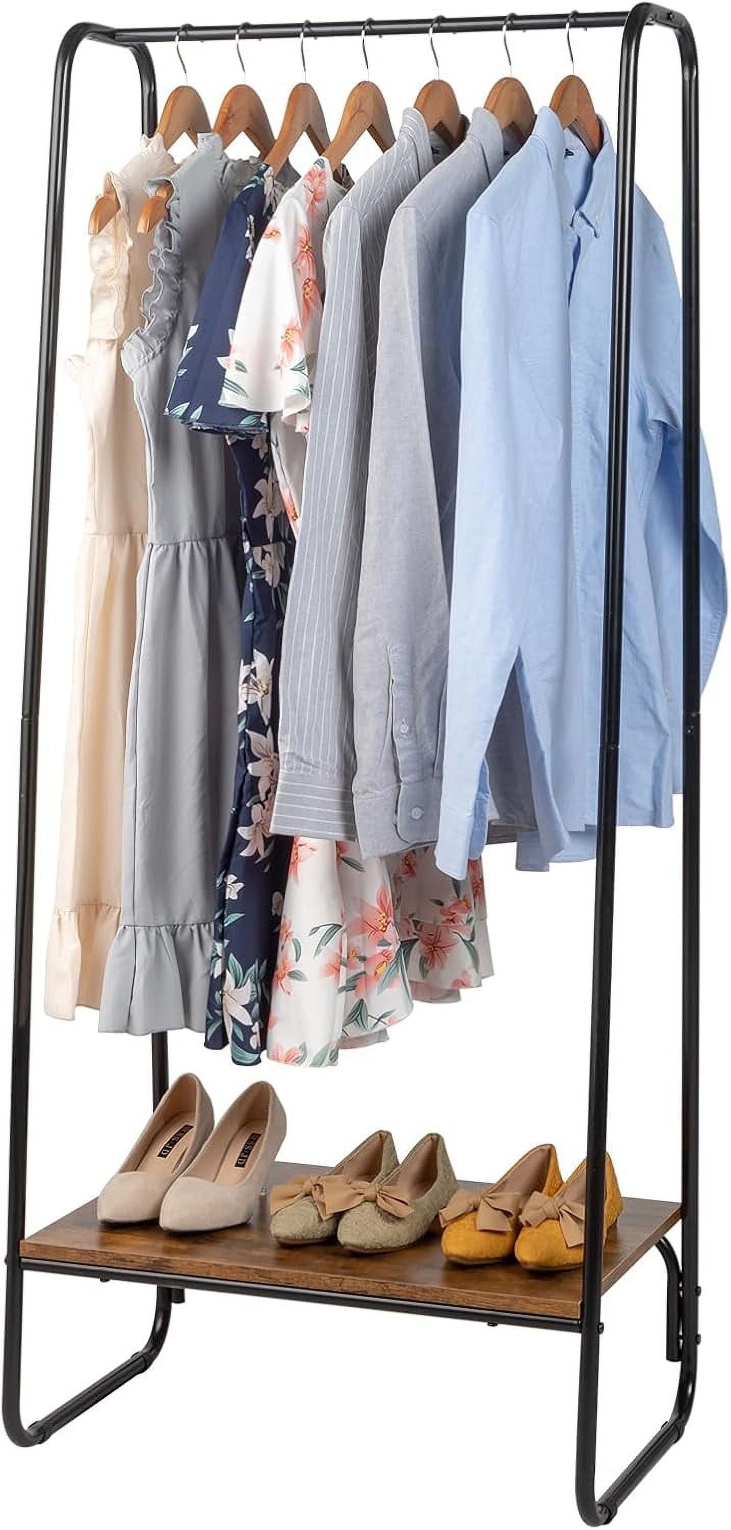 Clothes Rack Clothing Rack, Freestanding Garment Rack Coat Drying Stand ...