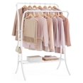 thumbnail image 1 of Clothes Rack,Clothing Rack with Shelves,Garment Racks Heavy Duty,Double Rod Clothes Rack with 6 , Clothes Storage and Display,for Living Room,Bedroom, Cloud White UHSR109W01, 1 of 1