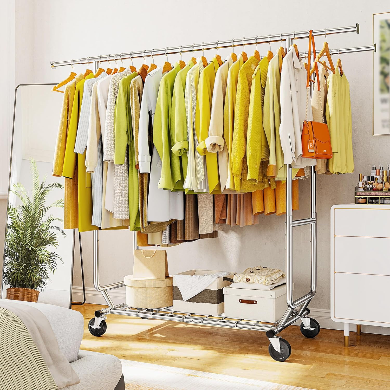 Clothes Rack, Clothing Racks for Hanging Clothes Load 620LBS, Heavy ...