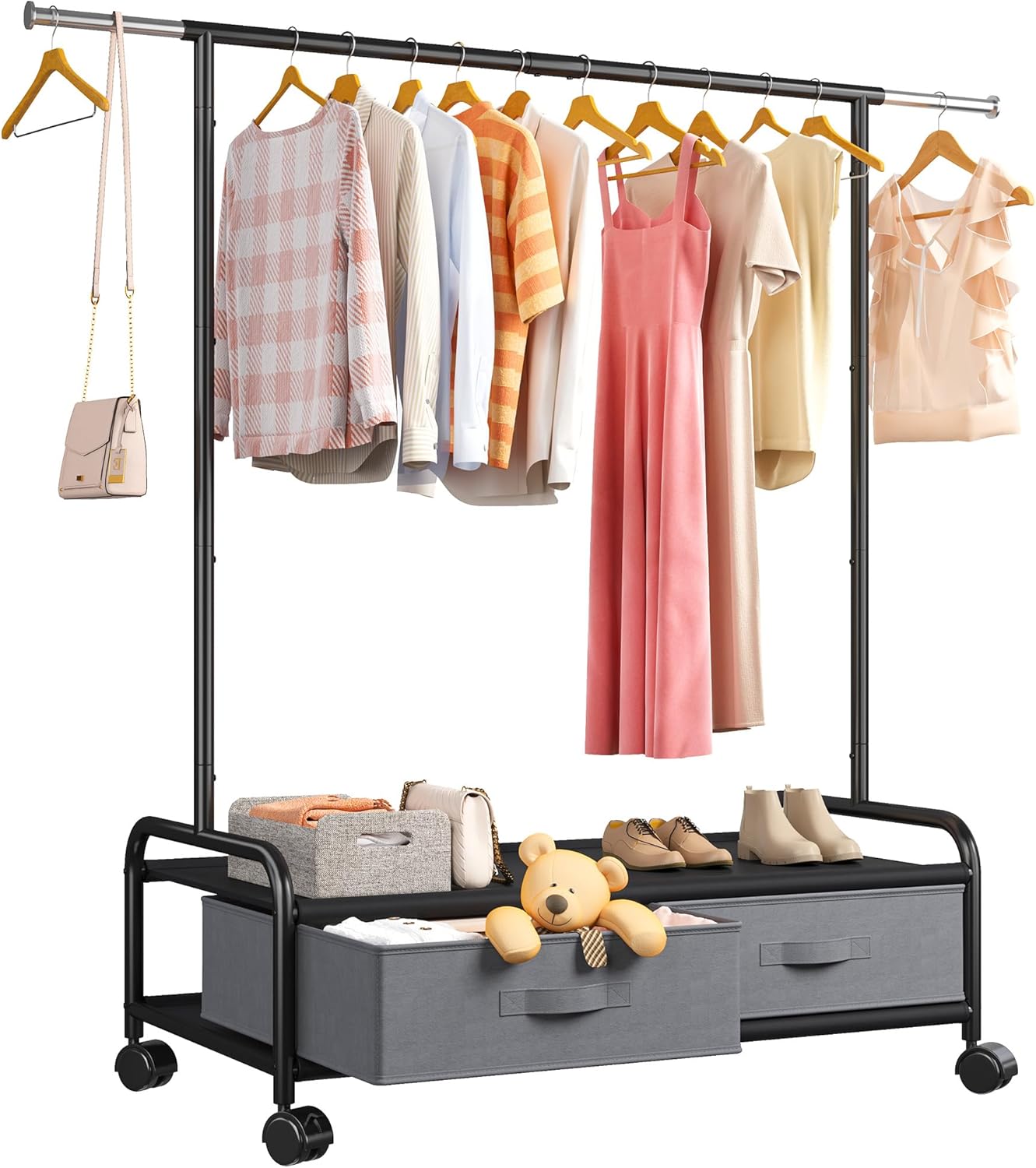 Clothes Rack, Clothing Racks for Hanging Clothes Heavy Duty Clothes