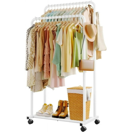 SalonMore Clothes Rack Wire Garment Rack Closet Rack with with 4 ...