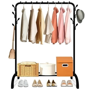 CATGOOD Clothes Rack 2 Tier Triangle Garment Rack on Wheels, Portable ...