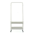 thumbnail image 1 of Portable Garment Rack Clothing Rack With 2 Tier Metal Basket Rolling Storage Cart Clothes Organizer Clothes Hanger Rolling Garment Rack Duty Rail 50kg W/ 2 Metal Basket, 1 of 29