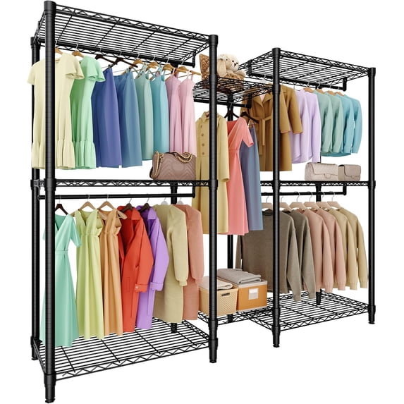 Clothes Rack for Hanging Clothes, Freestanding Garment Rack Adjustable ...