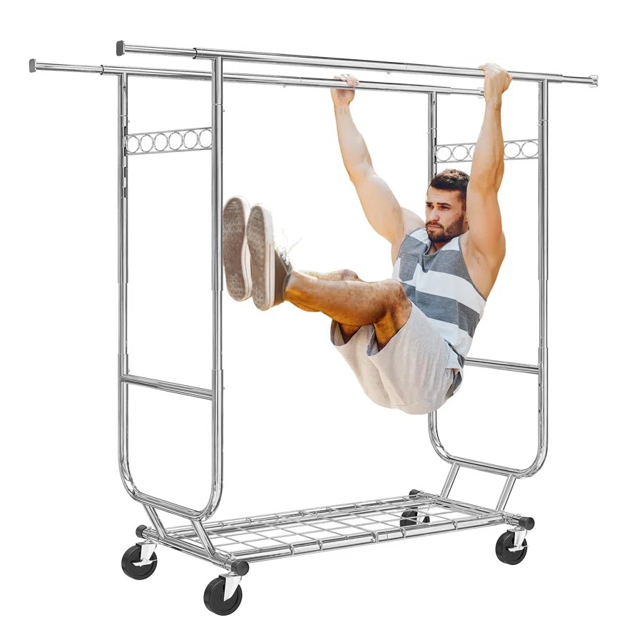 Super HeavyDuty SingleRail ZTruck Clothing Rack Rack Holds 500lbs