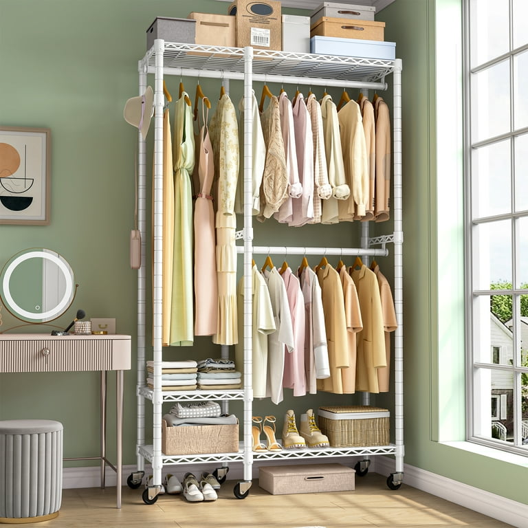 Clothes Rack, Heavy Duty Clothing Rack for Hanging Clothes