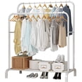 thumbnail image 1 of Clothes Rack Heavy Duty, Double Pole Multi-functional Bedroom Clothing Rack, 1 of 7