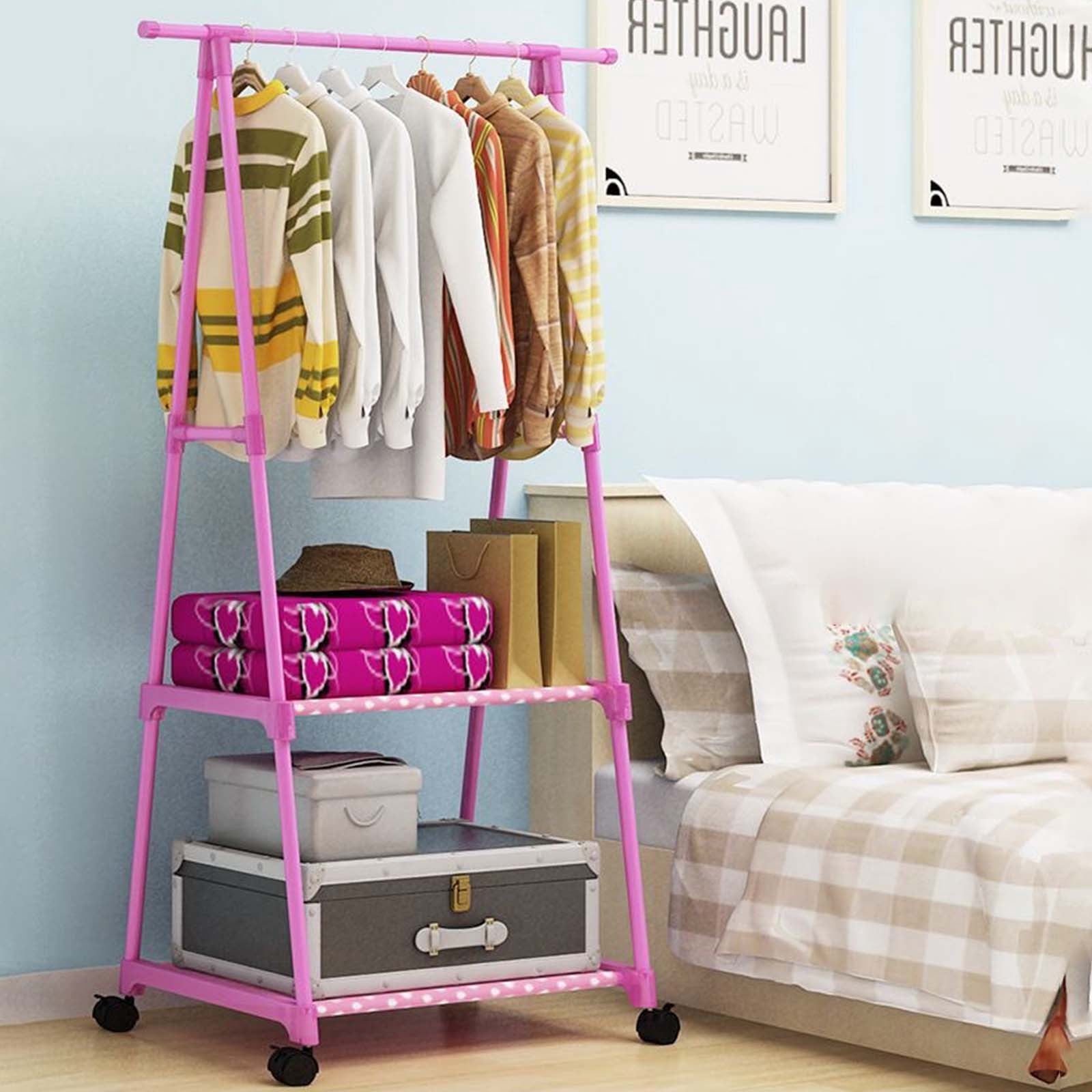 Clothes Rack, Metal Garment Rack, Entrance Coat Rack With 3-Tier ...