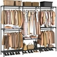 Clothes Rack, Portable Closet, 80.7 Inch Extra Large Capacity Wardrobe