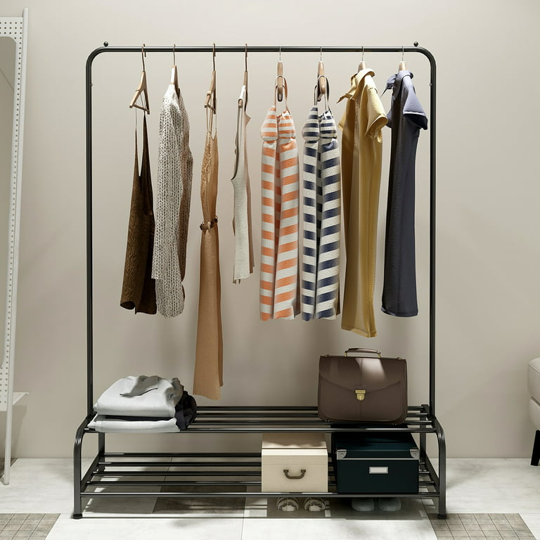 https://i5.walmartimages.com/seo/Clothes-Rack-Shelves-Metal-Clothing-Hanger-Stand-Drying-Hanging-Clothes-with-Top-Rod-Organizer-Shirt-Towel-Lower-Storage-Shelf-Boxes-Shoes-Boots-Blac_0acabc95-5c1a-431e-b4ea-2a757f25887a.15f9100cc6935243140126c53ad8b06b.jpeg?odnHeight=768&odnWidth=768&odnBg=FFFFFF