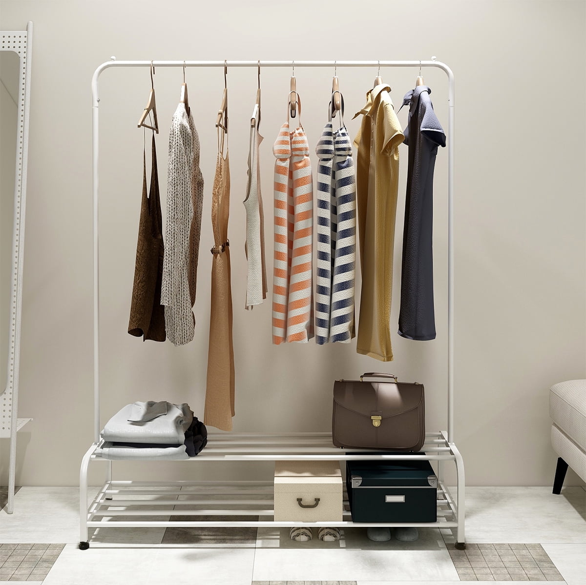 https://i5.walmartimages.com/seo/Clothes-Rack-Shelves-Metal-Clothing-Hanger-Stand-Drying-Hanging-Clothes-with-Top-Rod-Organizer-Shirt-Towel-Lower-Storage-Shelf-Boxes-Shoes-Boots-Whit_c906e5f4-1d70-402a-b2f5-83ef17a85833.260c4eccba7970dfb2a7134277f2c440.jpeg