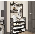 thumbnail image 1 of Clothes Rack Shoe Rack Stainless Steel Wardrobe Space Suitable for Bedroom, Entryway, and More, 1 of 5