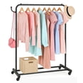 thumbnail image 1 of cisilov Clothes Rack, Clothing Rack for Hanging Clothes, Garment Rack with Wheels, Rolling Clothes Rack on Wheels, Black, 1 of 6