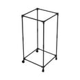 thumbnail image 1 of Clothes Rack with Wheels, Square Clothing Rack for Hanging Clothes, Garment Storage for Bedroom, Laundry, Balcony (Black), 1 of 6